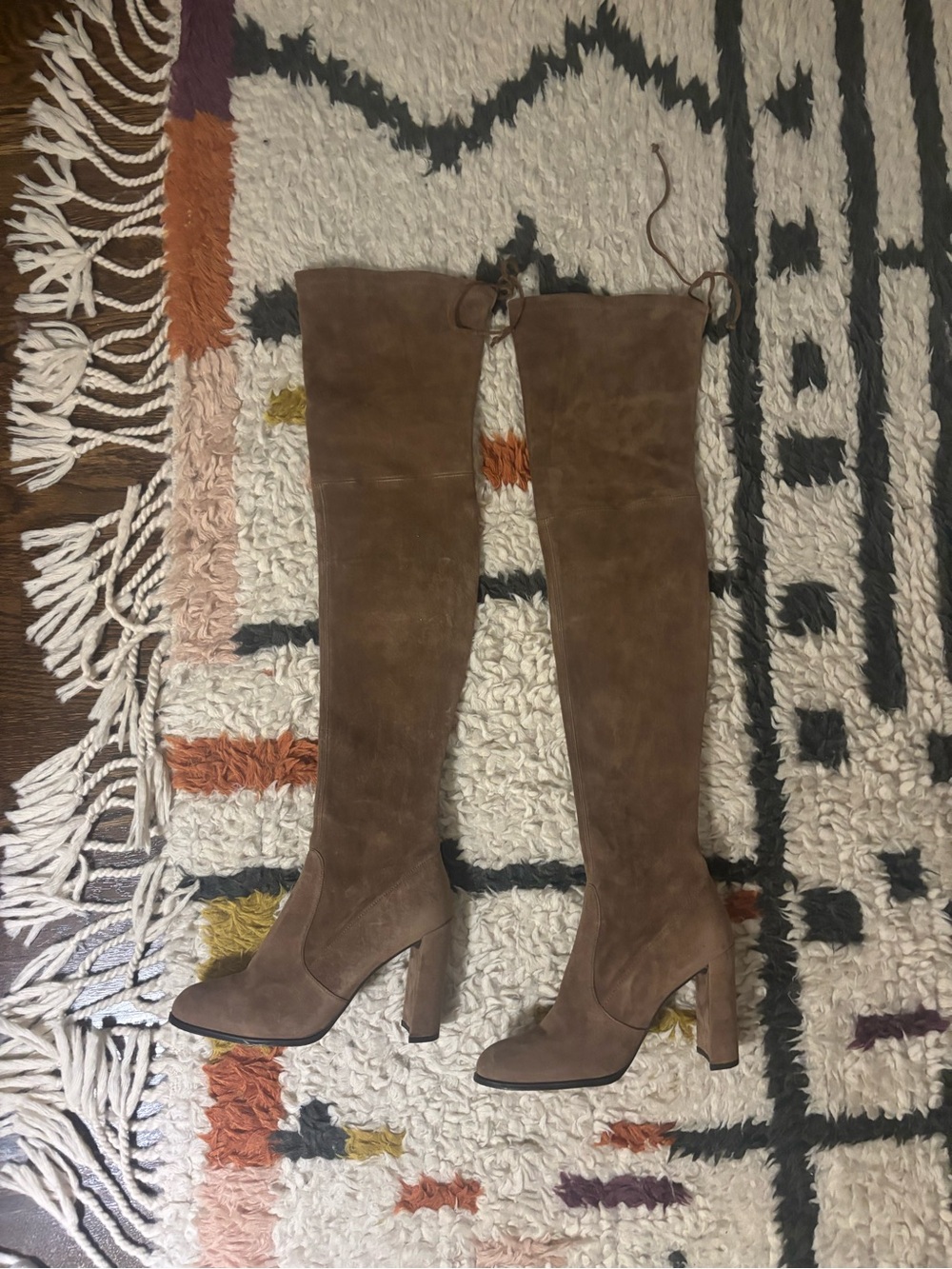 Stuart Weitzman Highland Over-the-Knee Suede Boots in Brown